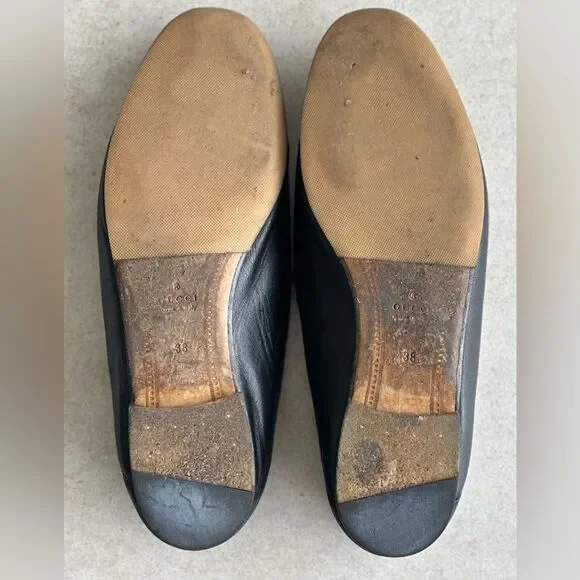 Gucci Brixton Leather Horsebit Loafers size 38 Black - Picture 13 of 14